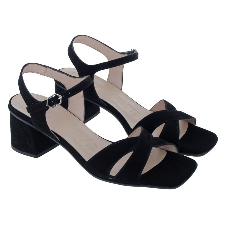 Black mid shop heel sandals uk